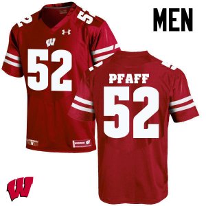 Men's Wisconsin Badgers NCAA #52 David Pfaff Red Authentic Under Armour Stitched College Football Jersey BV31M17LQ
